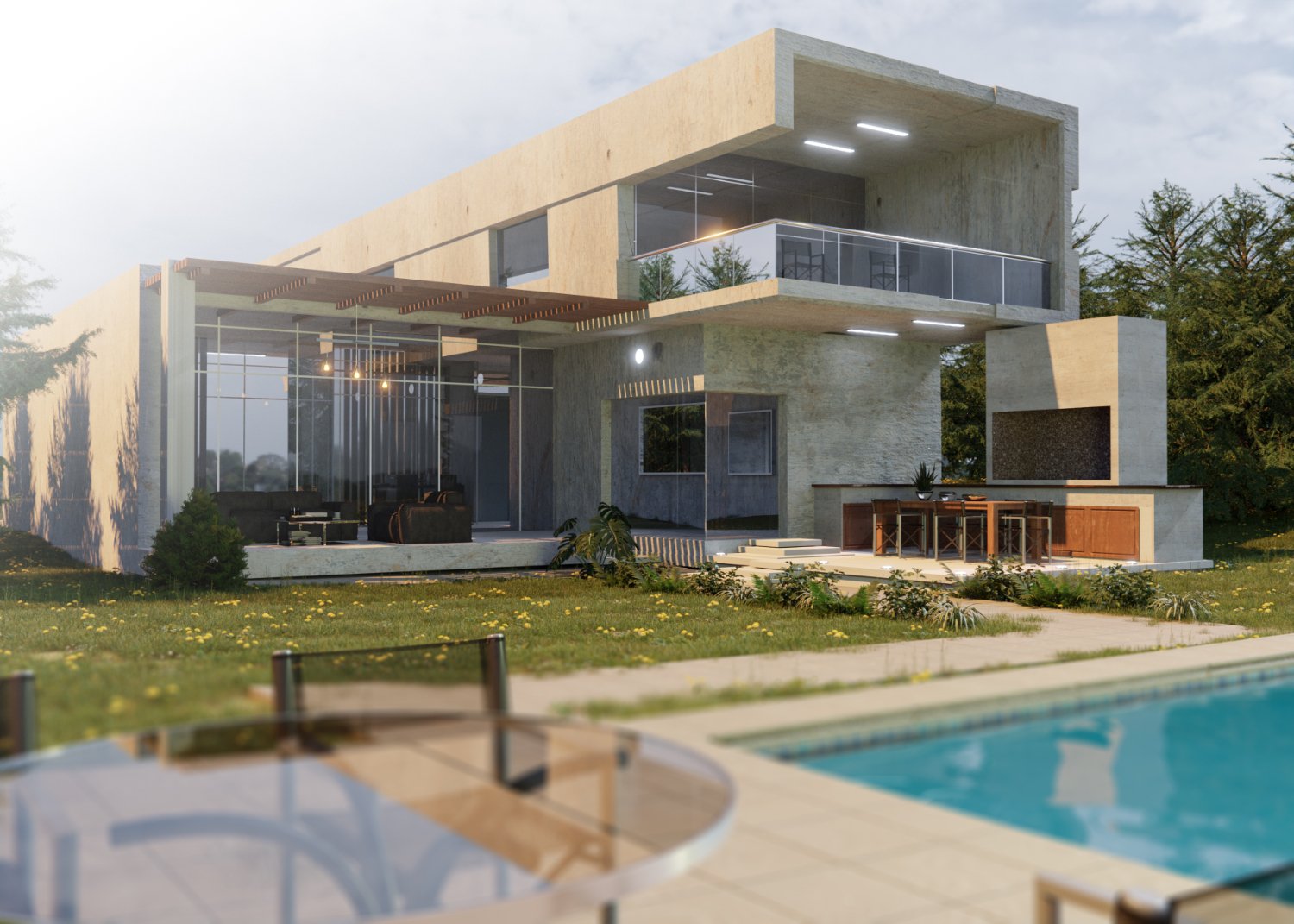 Aluminum and Glass